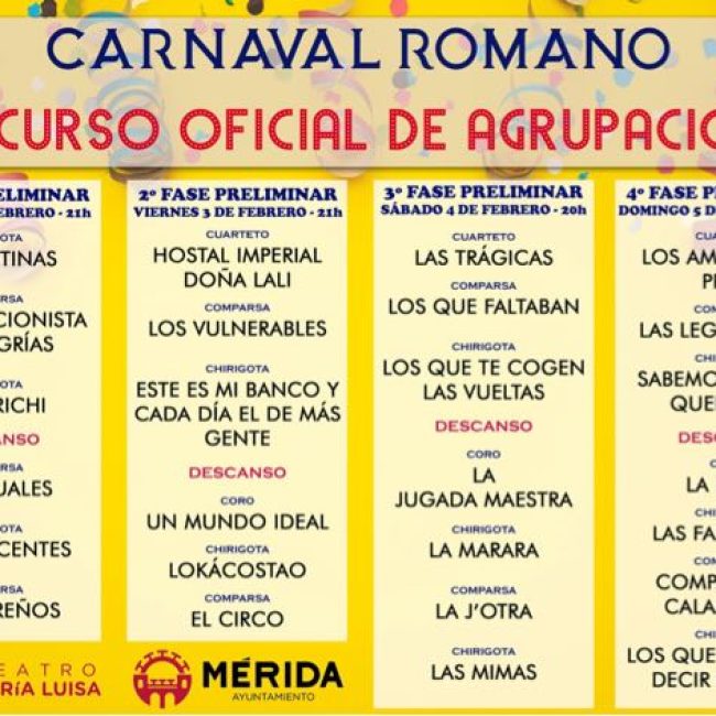 Concurso Oficial Agrupaciones del Carnaval Romano 2023