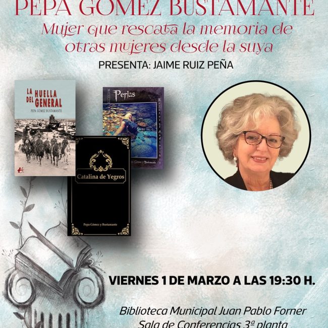 Encuentro literario con Pepa Gómez Bustamante