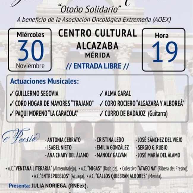 Gala Poético Musical «Otoño Solidario»